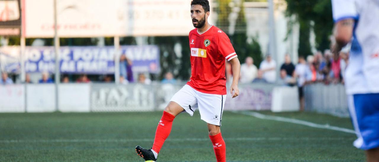 Diego Benito, durante el encuentro en El Prat.