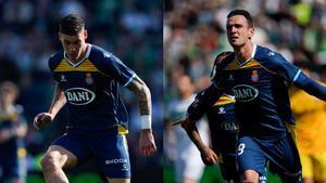 Roberto Fernández y Kike García, delanteros del RCD Espanyol