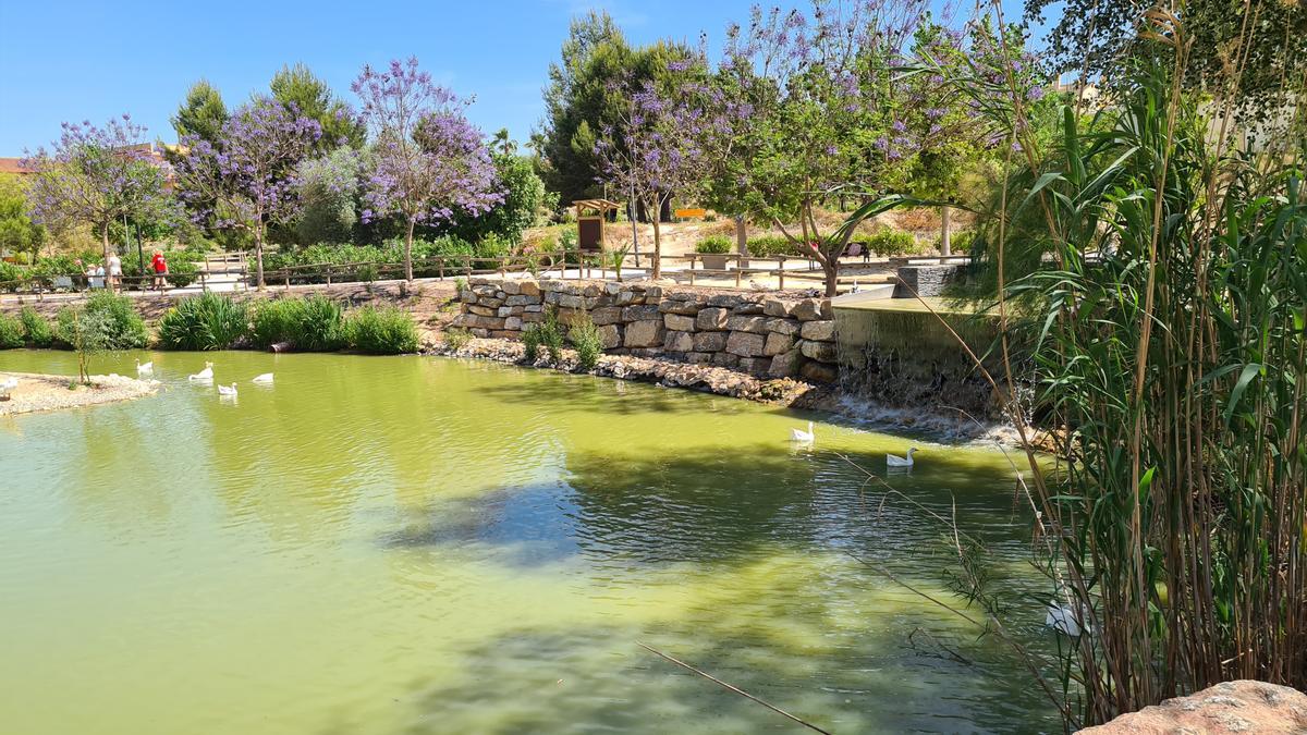 Imagen del parque Cañada Marsá de Benijófar, que ocupa 39.000 metros cuadrados y se riega con agua regenerada de la depuradora