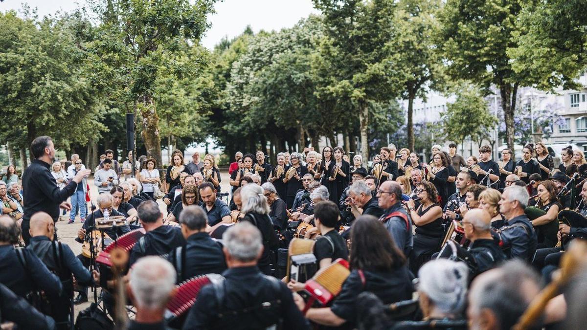 El concierto celebrado en la Alameda de Pontevedra.