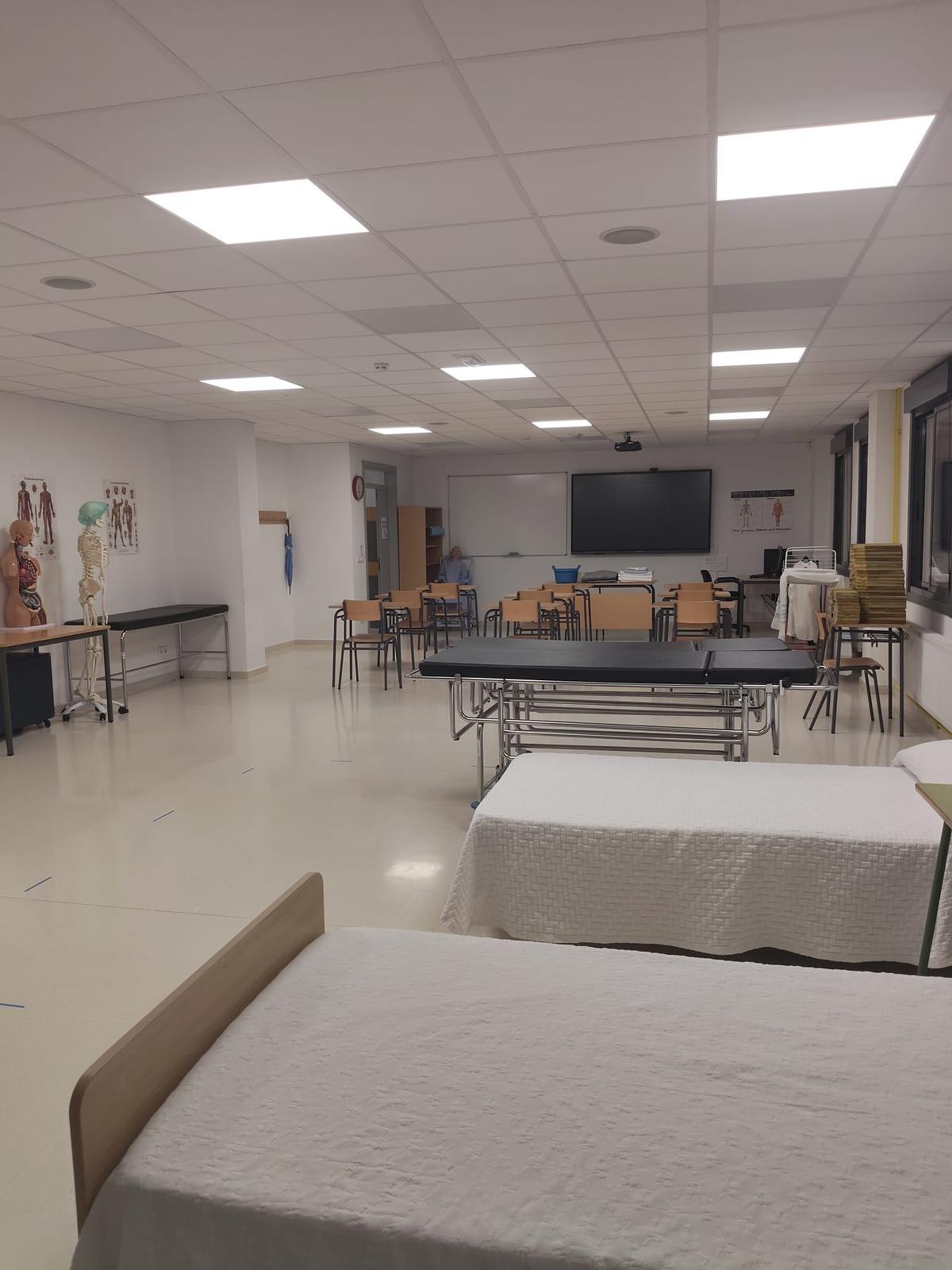 Aula do ciclo de Atención a persoas en situación de dependencia