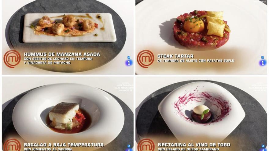 Los cuatro platos del exquisito menú zamorano elaborado en MasterChef Zamora.
