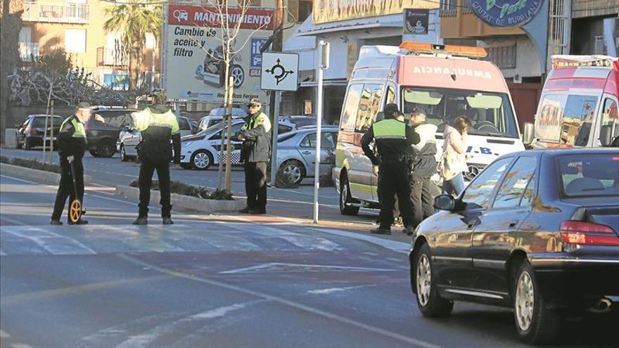 Herido un ciclista al sufrir un atropello en Burriana