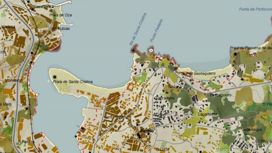 La ley gallega insta a limitar construcciones en zonas del litoral con vistas como Santa Cristina