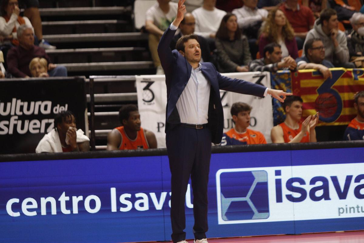Xavi Albert, en el partido ante el Lenovo Tenerife