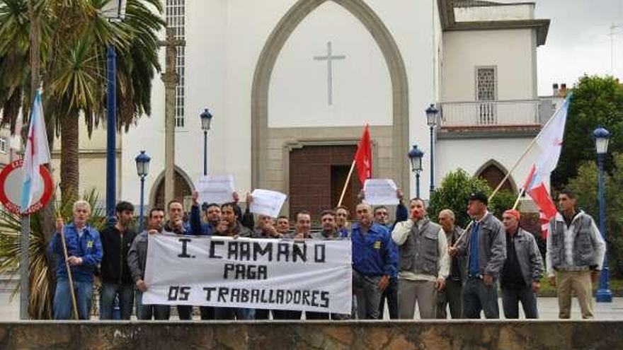 Una de las protestas de los empleados de Industrias Caamaño. / la opinión