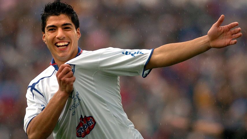 Luis Suárez, con la camiseta de Nacional.