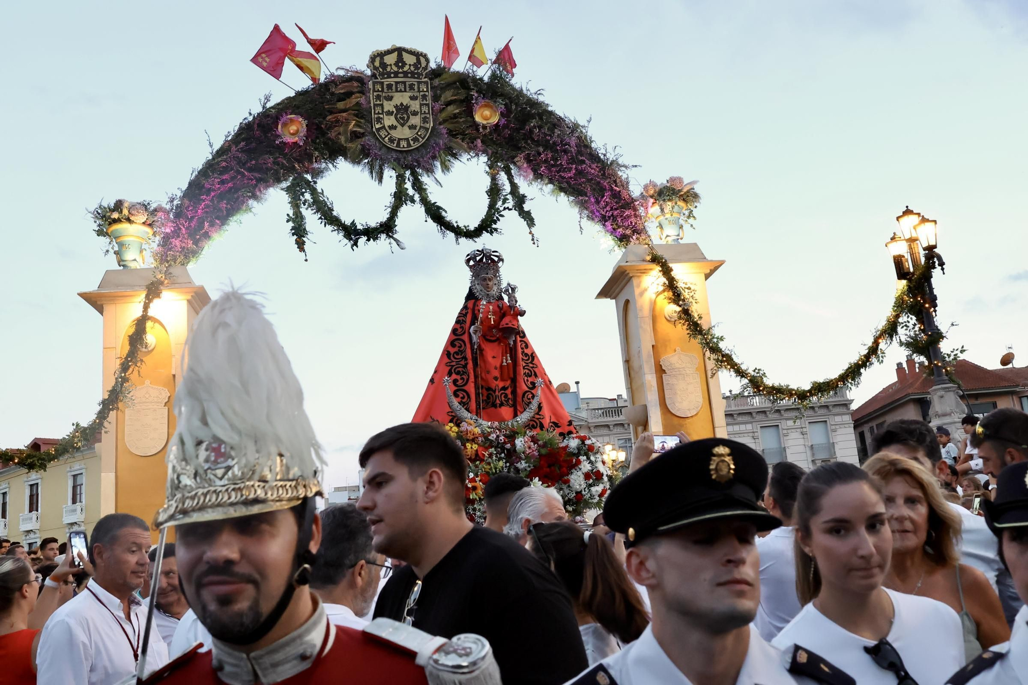 La llegada de la Virgen de la Fuensanta a Murcia para la Feria, en imágenes.