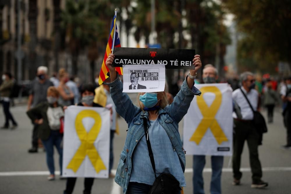 Manifestacions a Barcelona contra la visita del rei Felip VI