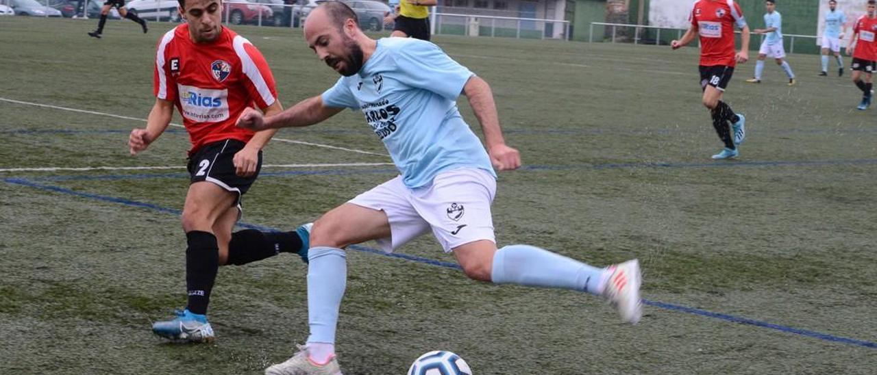 Jacobo, en una acción de un encuentro anterior del Beluso en As Laxes. // Gonzalo Núñez