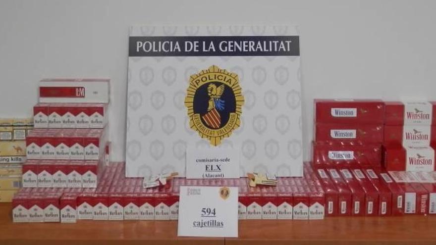 Parte del tabaco de contrabando intervenido.