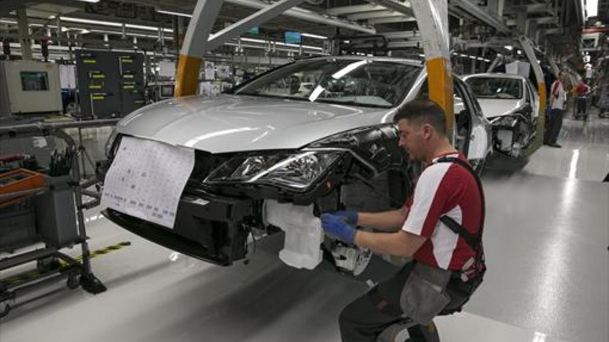 Seat 8Cadena de montaje del modelo Ibiza en la fábrica de Martorell.