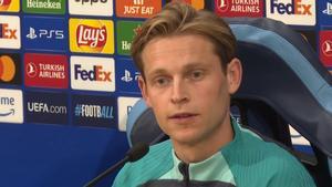 Frenkie, en rueda de prensa