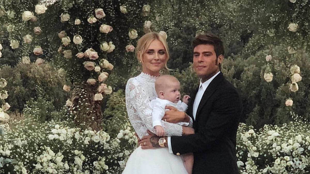 Chiara Ferragni y Fedez junto a su hijo tras darse el &quot;sí, quiero&quot;