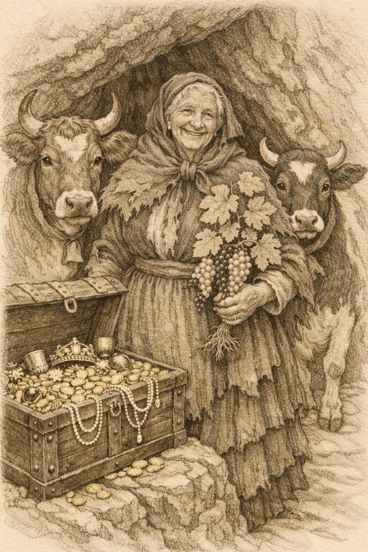 Recreación da deusa Mari Diz.