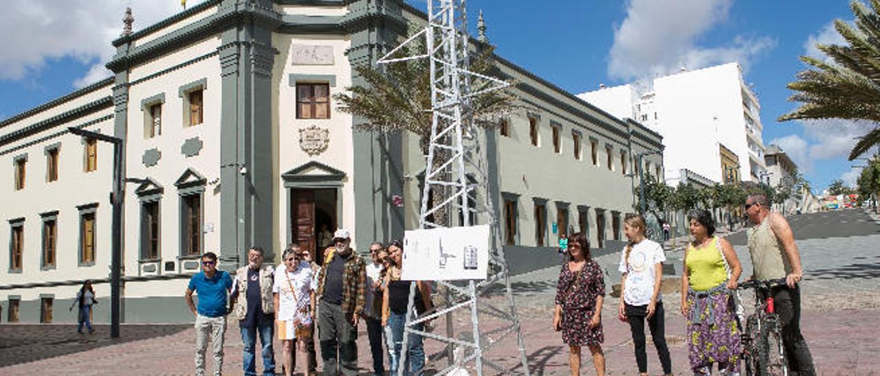 Protesta ciudadana contra las torretas de REE celebrada en mayo pasado en Puerto del Rosario.