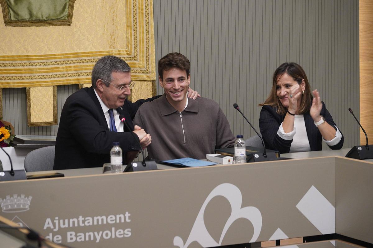 Les fotos de la rebuda d'Oriol Cardona a Banyoles