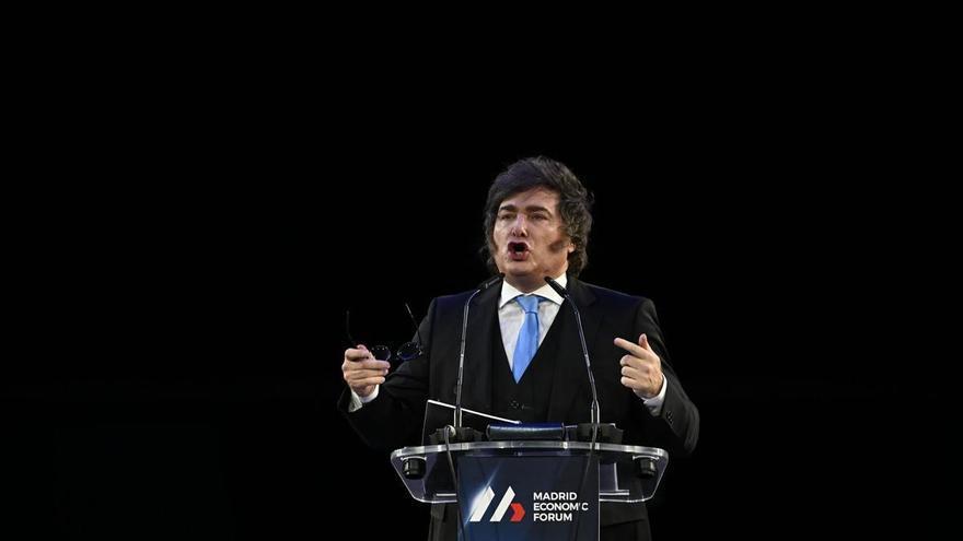 Milei llama "impresentable" a Pedro Sánchez en su intervención en el Madrid Economic Forum