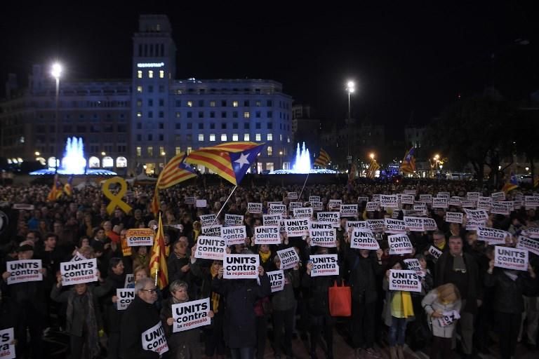 Concentración en Barcelona por los ex consellers encarcelados