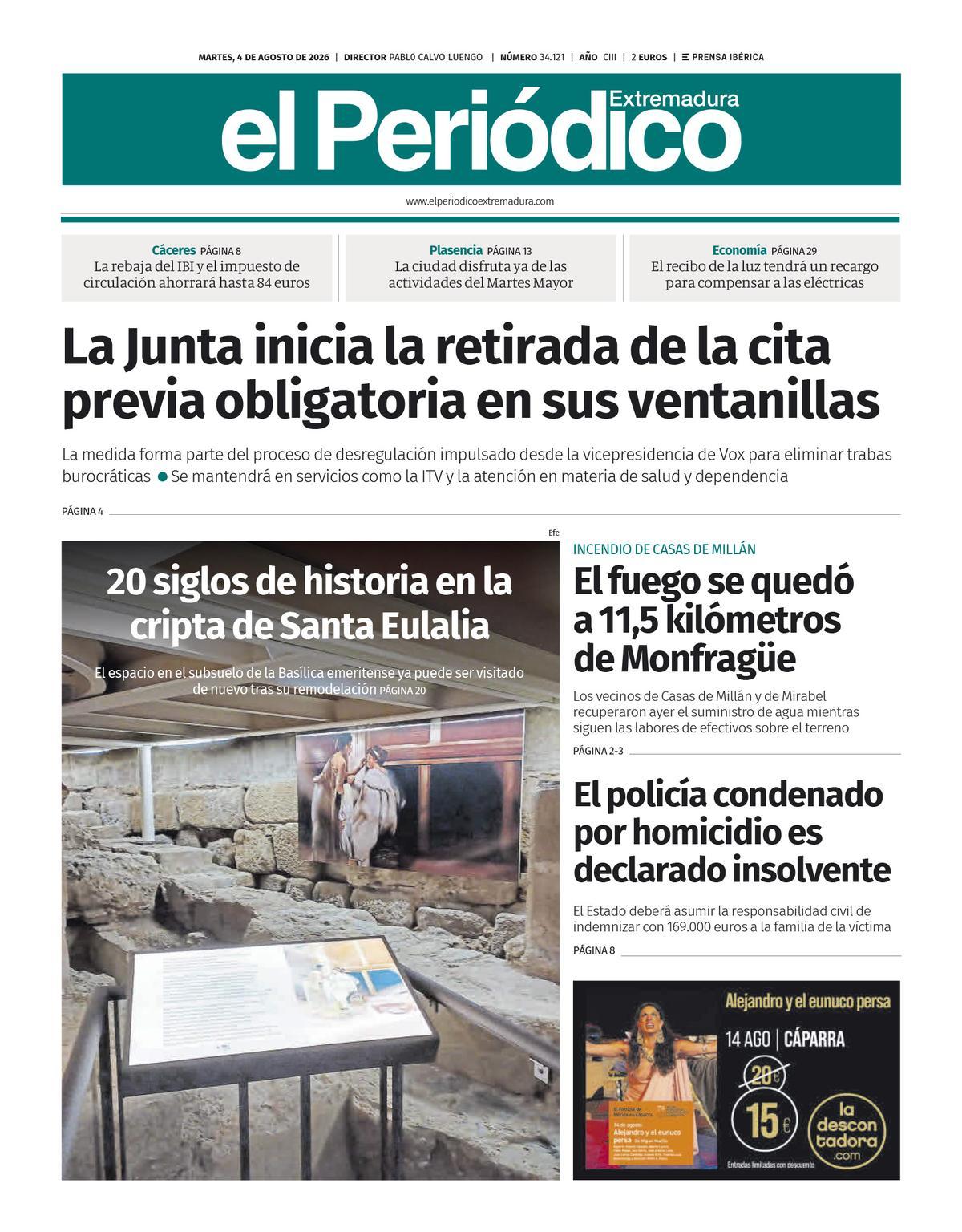 Consulta la portada correspondiente al día 04 de agosto de 2026