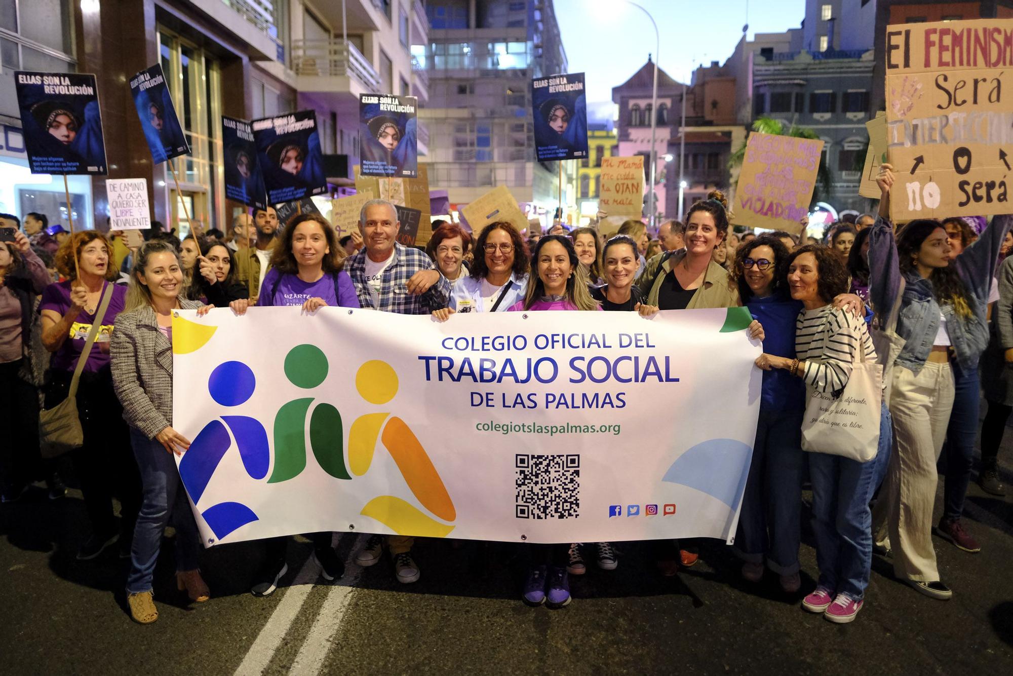 Manifestación por el 8M en Las Palmas de Gran Canaria