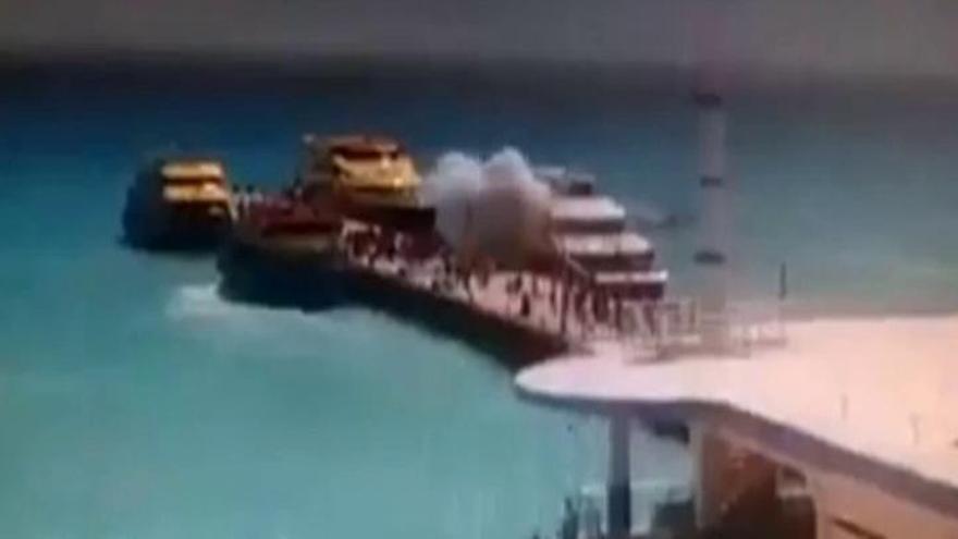 Al menos 18 heridos tras explotar un ferry en el Caribe mexicano