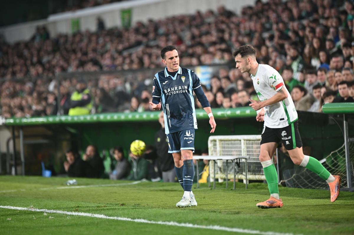 Diego Bri, en una acción del choque ante el Racing de Santander en El Sardinero.