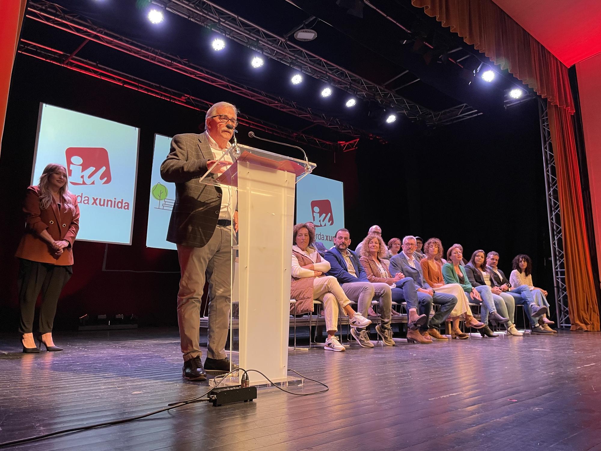 Presentación de la candidatura de Aníbal Vázquez, en el Auditorio Teodoro Cuesta de Mieres.