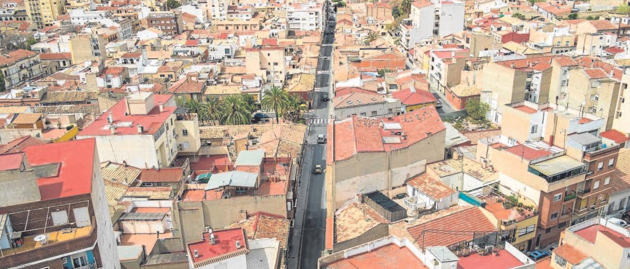 Vista panorámica del casco urbano de Elda.