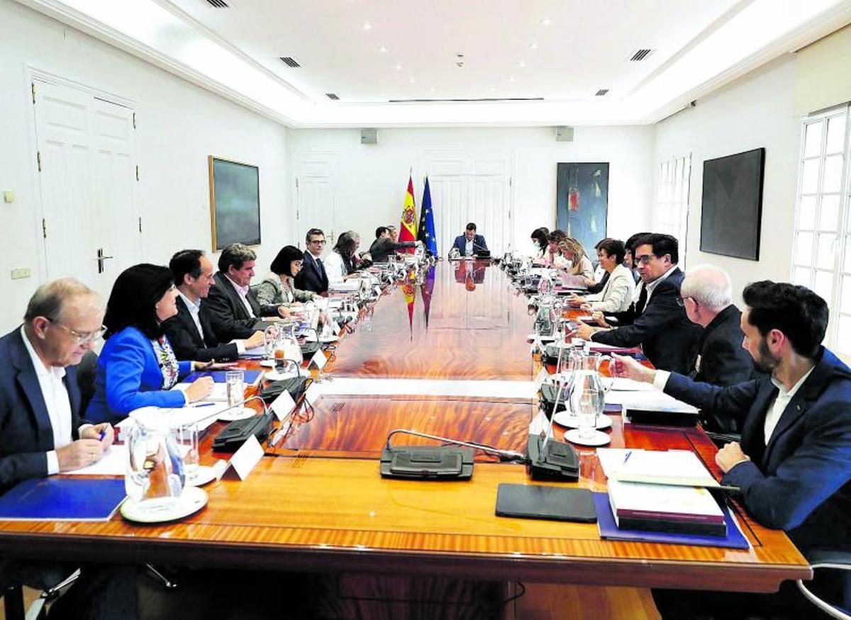 Reunión del Consejo de Seguridad Nacional en Moncloa, celebrada en marzo de 2024.