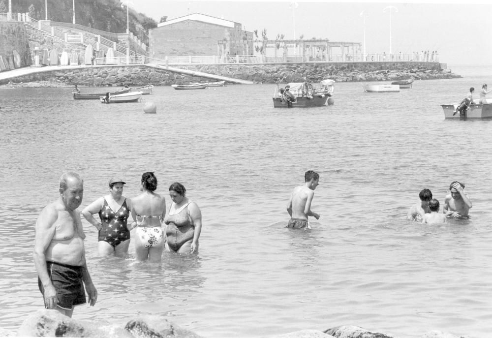 Playa de A Punta, en A Guía (Vigo), en 1996.