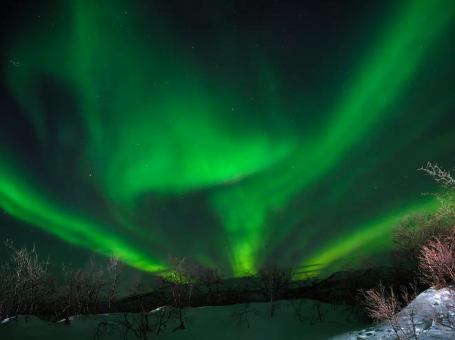 Aurora boreal en Finlandia.