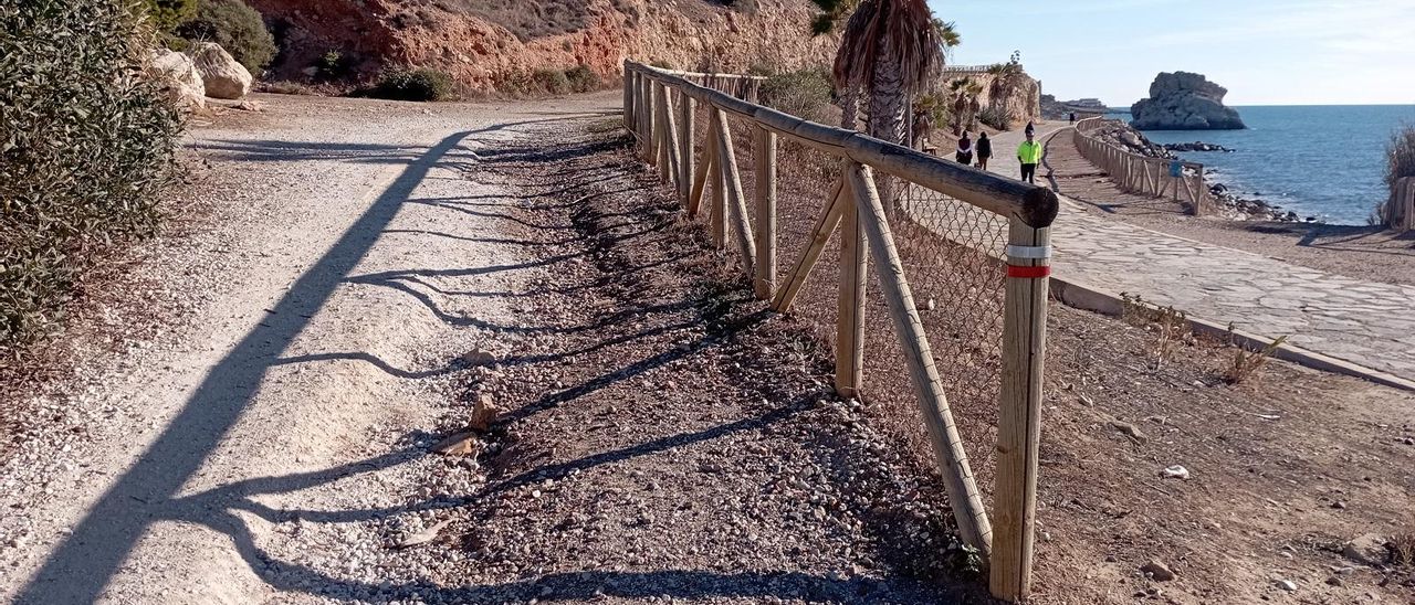 Un detalle del carril bici, el pasado domingo.