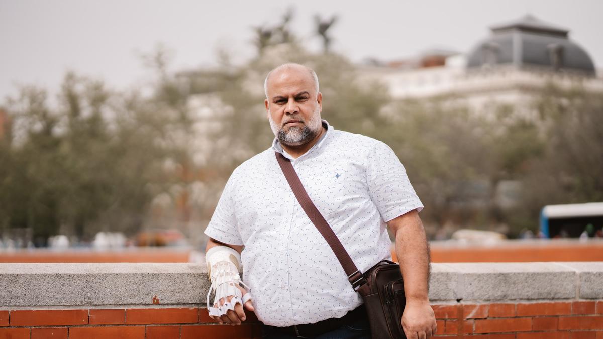 07.05.2024. MADRID. Wael Al-Dahdouh, periodista palestino, en Madrid. Foto: Alba Vigaray