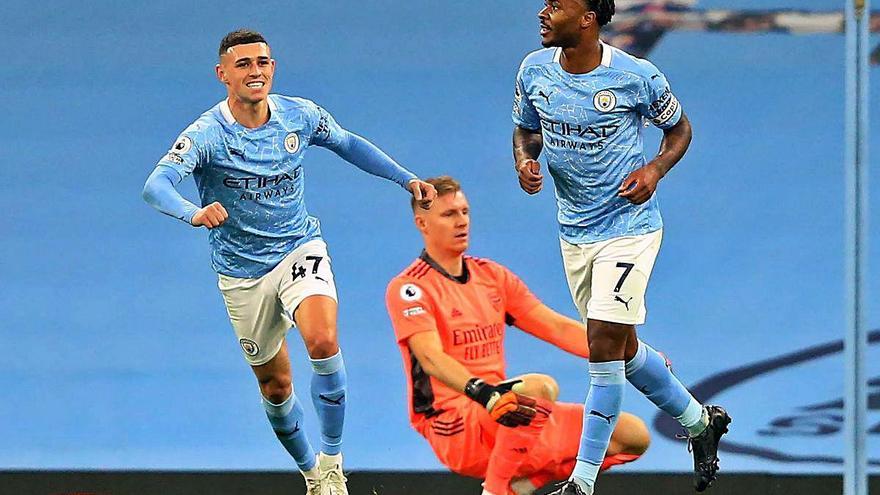 El City dona per bo un gol de Sterling per vèncer l&#039;Arsenal