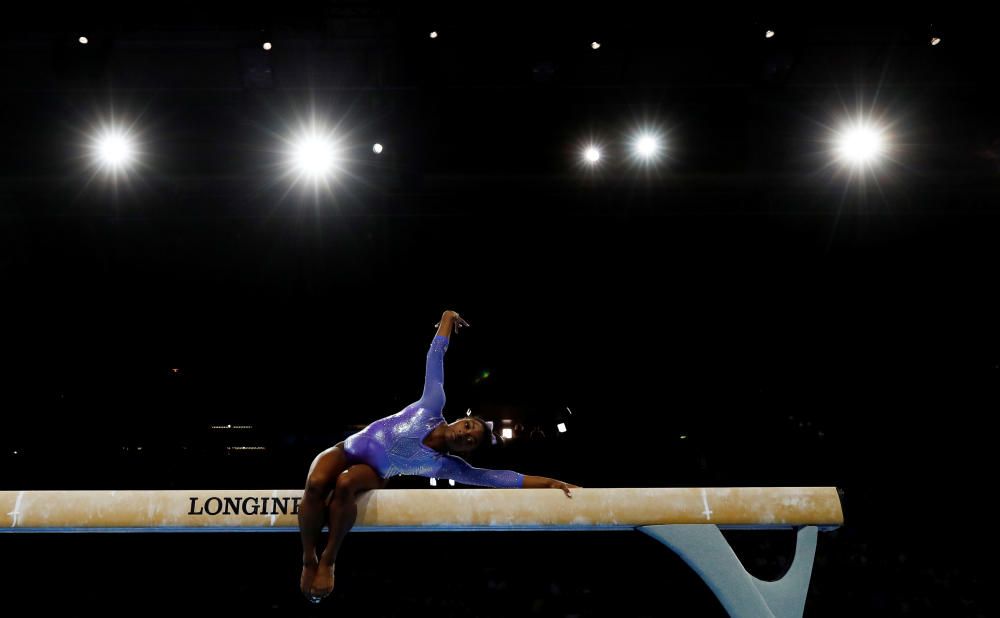 Simone Biles supera el récord de medallas de Vitali Scherbo en los Mundialesli  Scherbo en los Mundiales