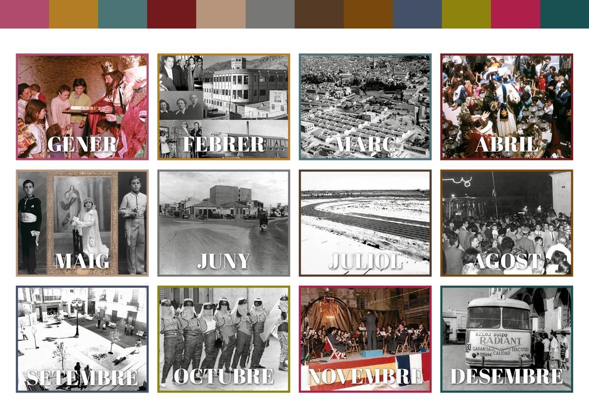 Las doce imágenes que ilustran el calendario del archivo de Crevillent para 2024