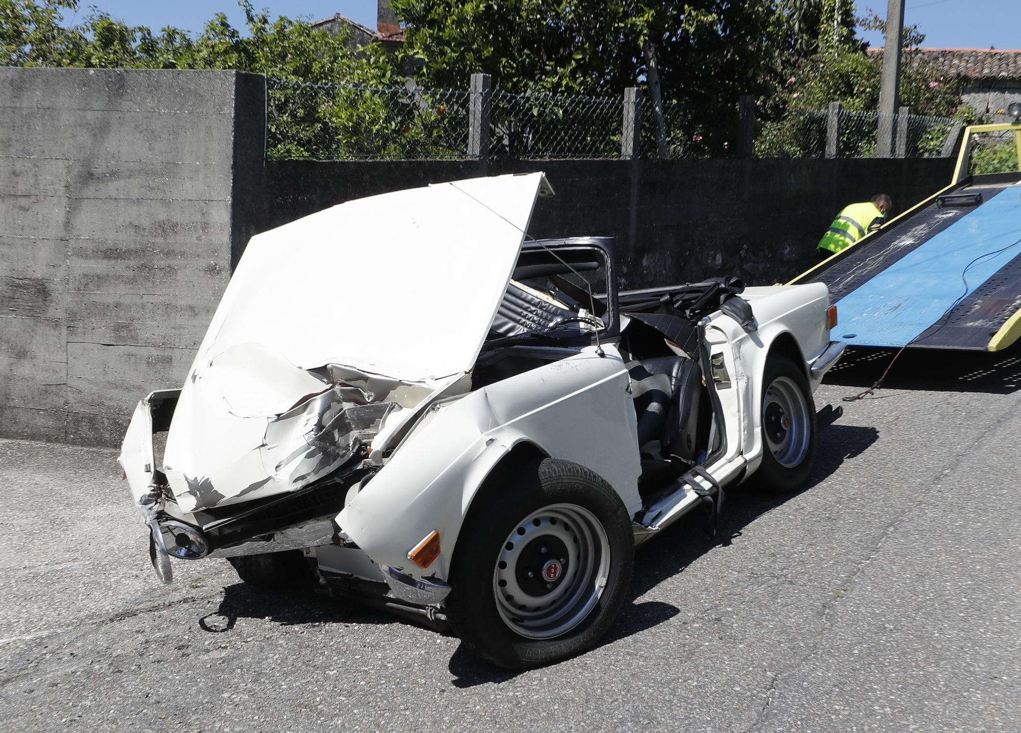 Así quedó el coche de Paz Andrade tras su accidente mortal en Gondomar