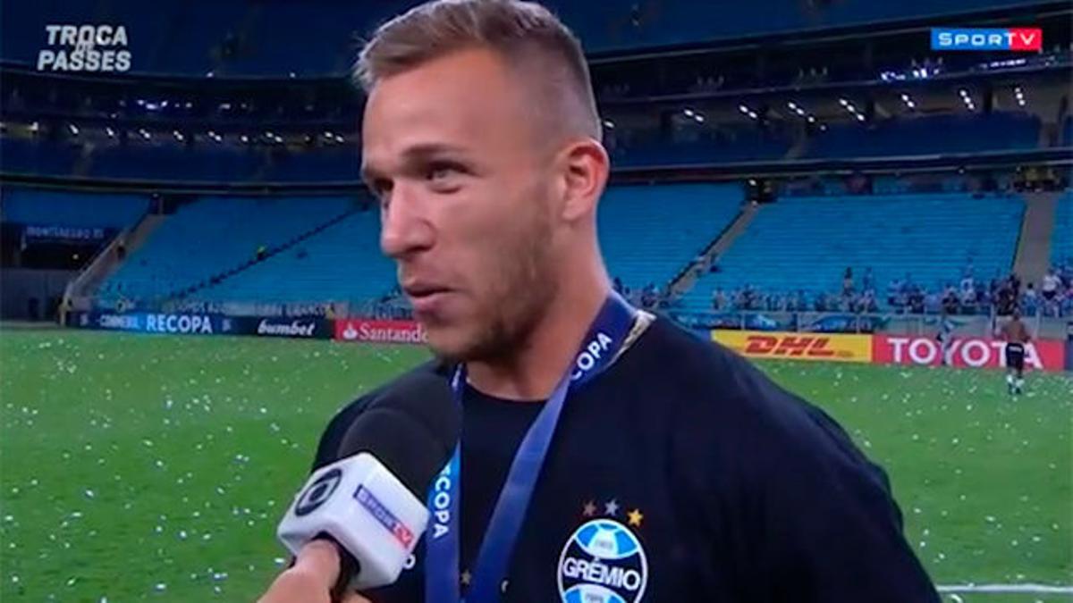 Arthur habla de la reunión Gremio-Barça