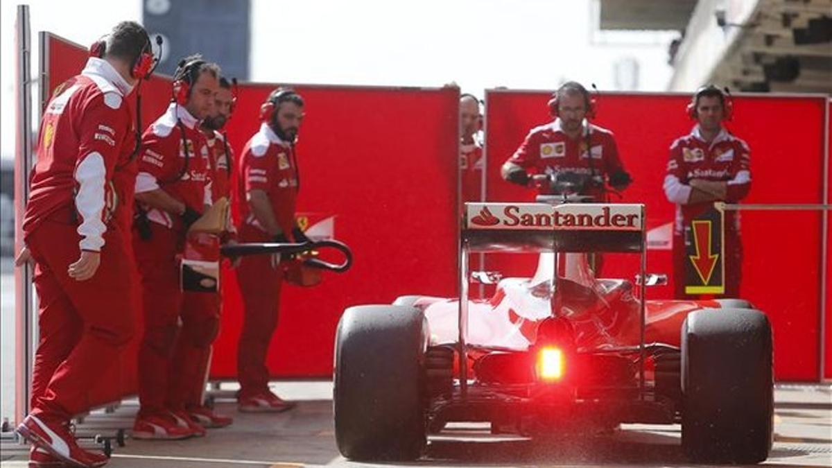 El nuevo Ferrari, en los test de pretemporada en Barcelona