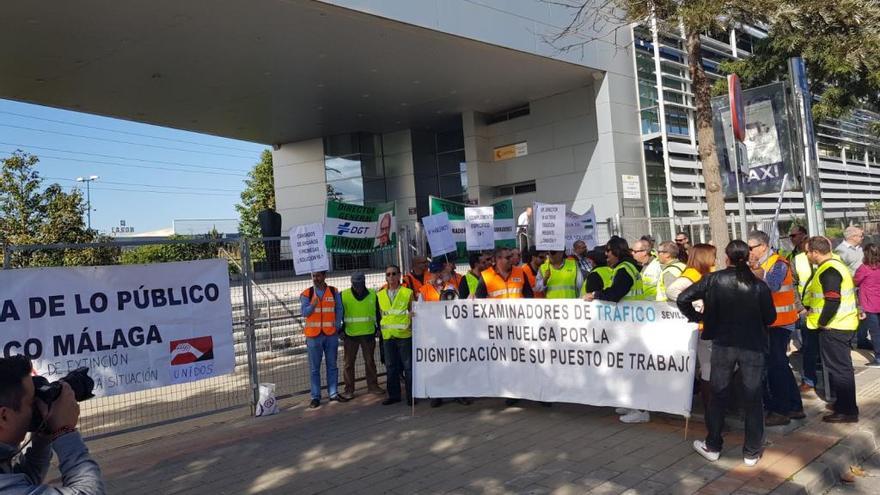 Una de las protestas de los examinadores celebrada estos meses en Málaga.