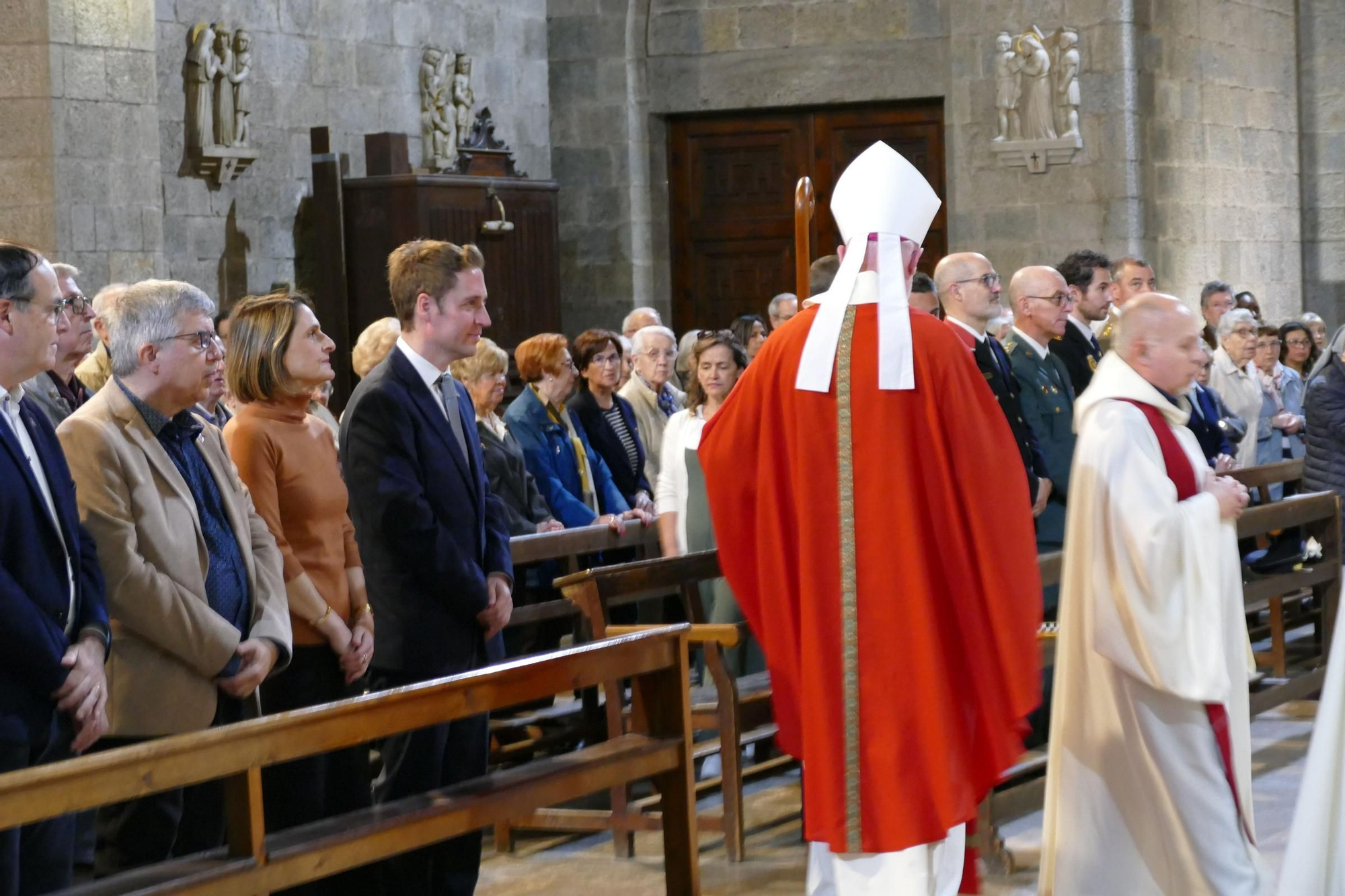 El bisbe de Girona, Octavi Vilà, oficia la cerimònia principal de les Fires i Festes de la Santa Creu de Figueres