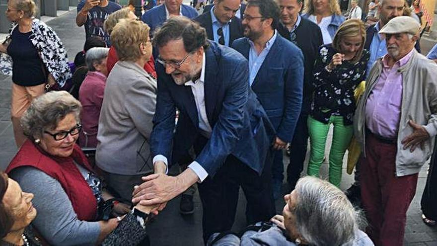 Mariano Rajoy, ayer, en Tenerife.