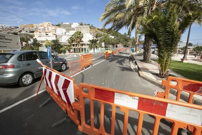 01.04.19.Las Palmas de Gran Canaria. Obras para la construcción del carril bici en el Paseo de Chil. Foto Quique Curbelo  | 01/04/2019 | Fotógrafo: Quique Curbelo