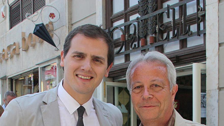 Rivera, amb el candidat per Girona.
