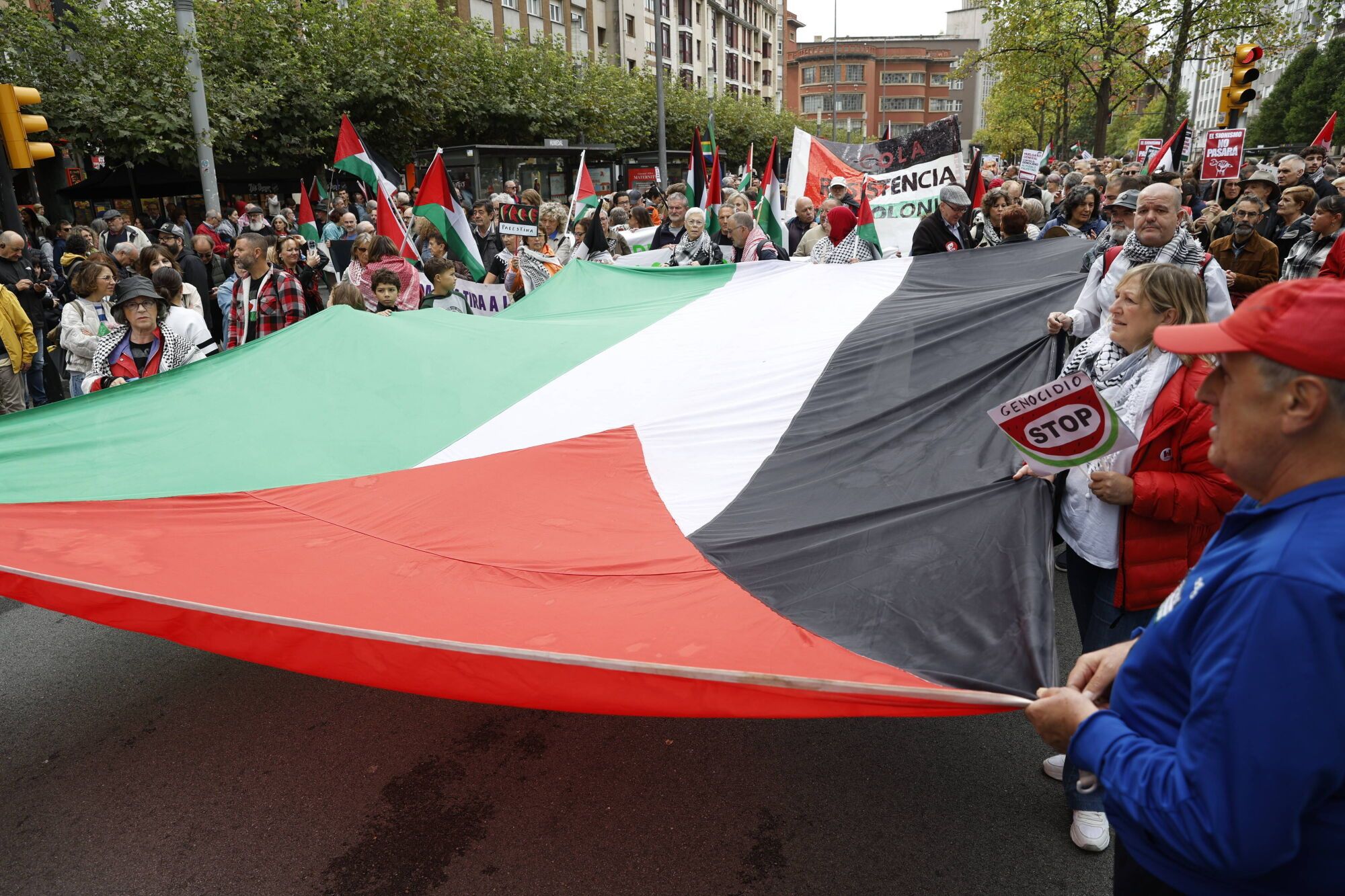 Manifestación a favor de Palestina.