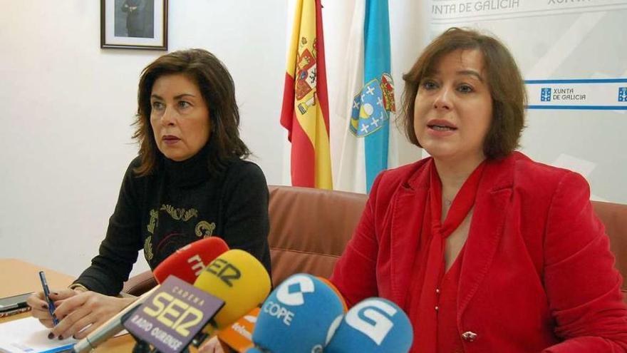 Marisol Díaz Mouteira y Susana López Abella, durante su comparecencia. // Jesús Regal