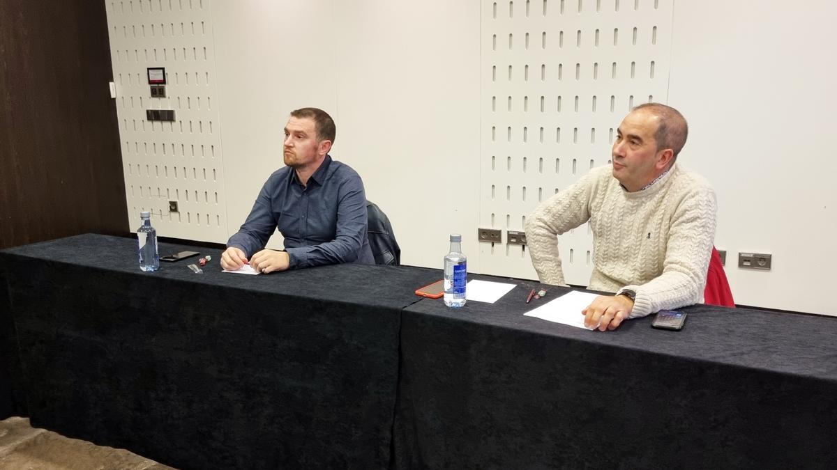 Fernando Adán y Antonio Rodríguez Troitiño esta mañana durante la rueda de prensa.