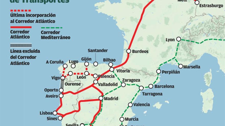 La Xunta da por hecho la salida sur entre Galicia y Portugal del Corredor Atlántico