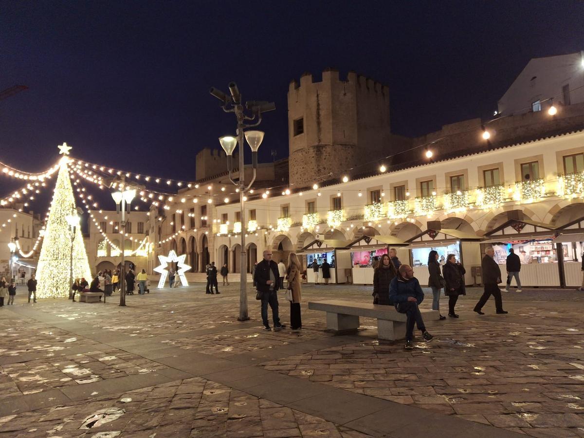 Nuevo mercado navideño de la plaza Alta de Badajoz.